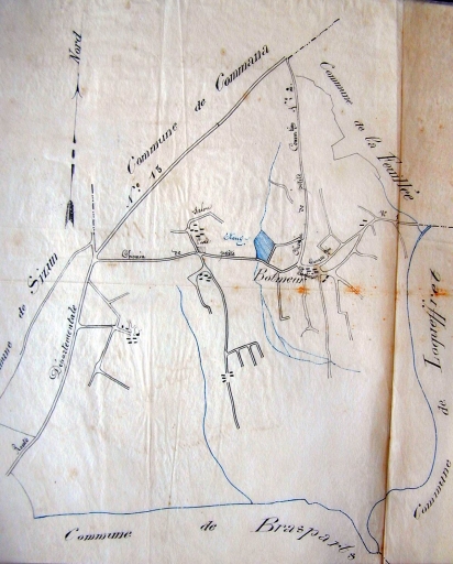 Plan du territoire de Botmeur, commune de Berrien, 1883 (A.D.Finistère, 2 O 97)