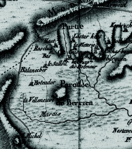 Carte de Cassini, vers 1770